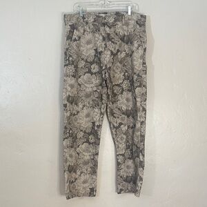 PacSun Floral Print Men's Chinos - Gray and Cream